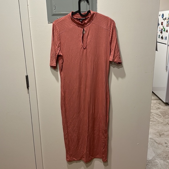 Rose pink/ Mauve midi dress sz M/L - Picture 1 of 6